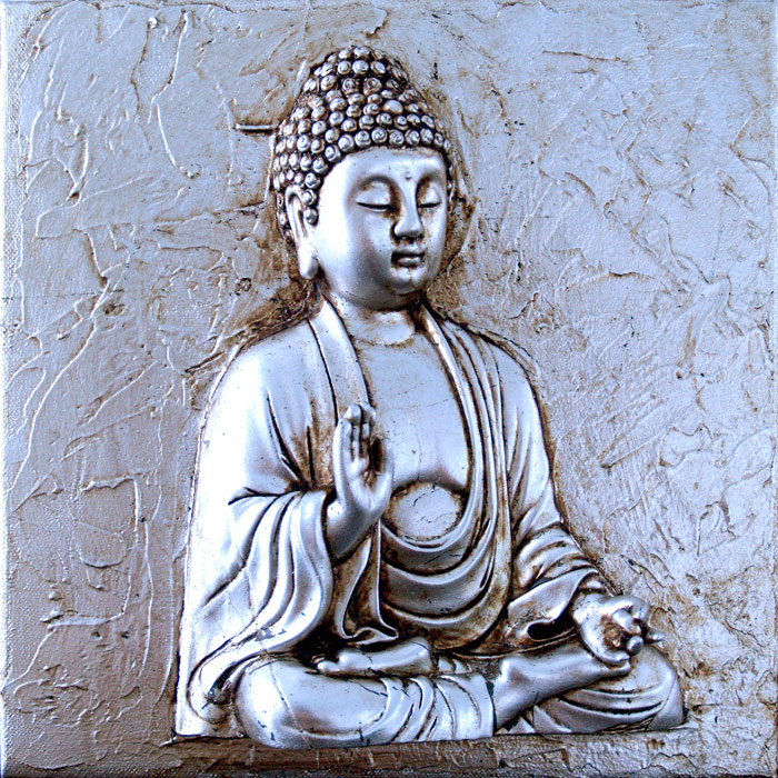 Quadro buddha Buda grigio - TenStickers