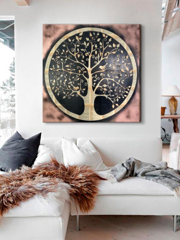 Cuadro moderno de paisajes para decorar tu hogar - árboles en